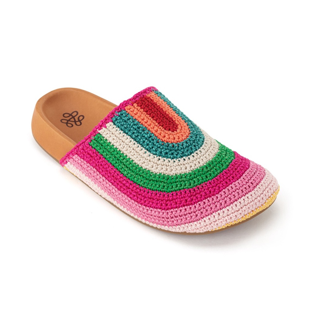 The Sam Rainbow Crochet Slip-On Mules - Picture 2 of 7